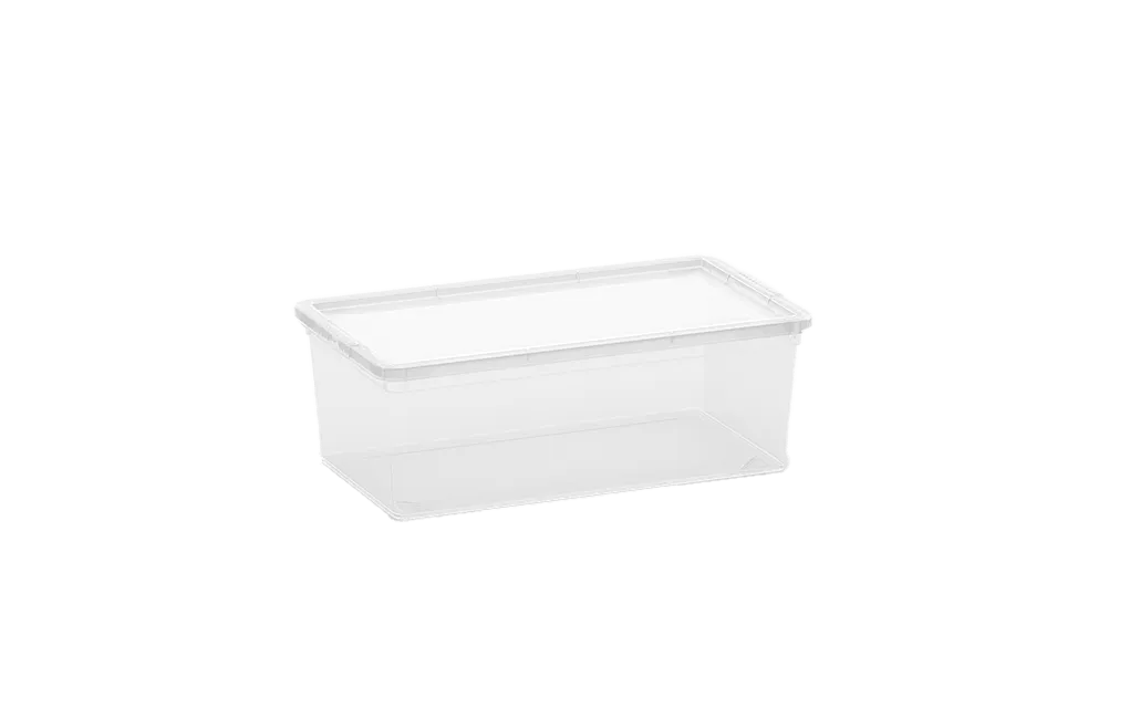 קופסא לאחסון סטייל 6 ליטר - שקוף\לבן