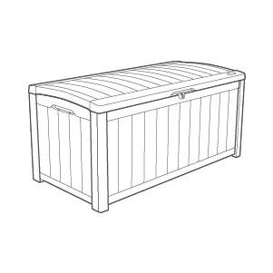 Glenwood Brown 101 Gallon Storage Deck Box - Keter US