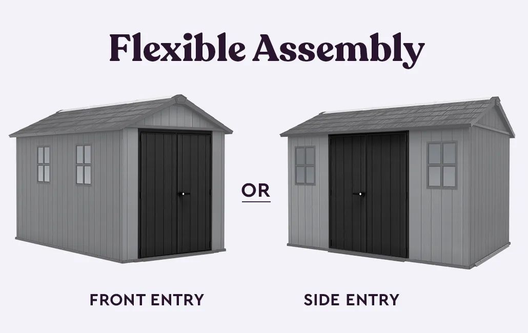 Buy Newton Plus 7.5x11 Storage Shed in Graphite - Keter Canada