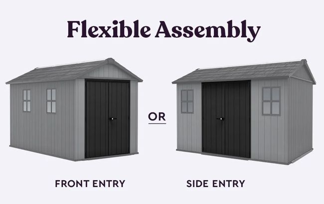 Achetez le cabanon de rangement Newton Plus 7,5 x 11 en graphite – Keter Canada