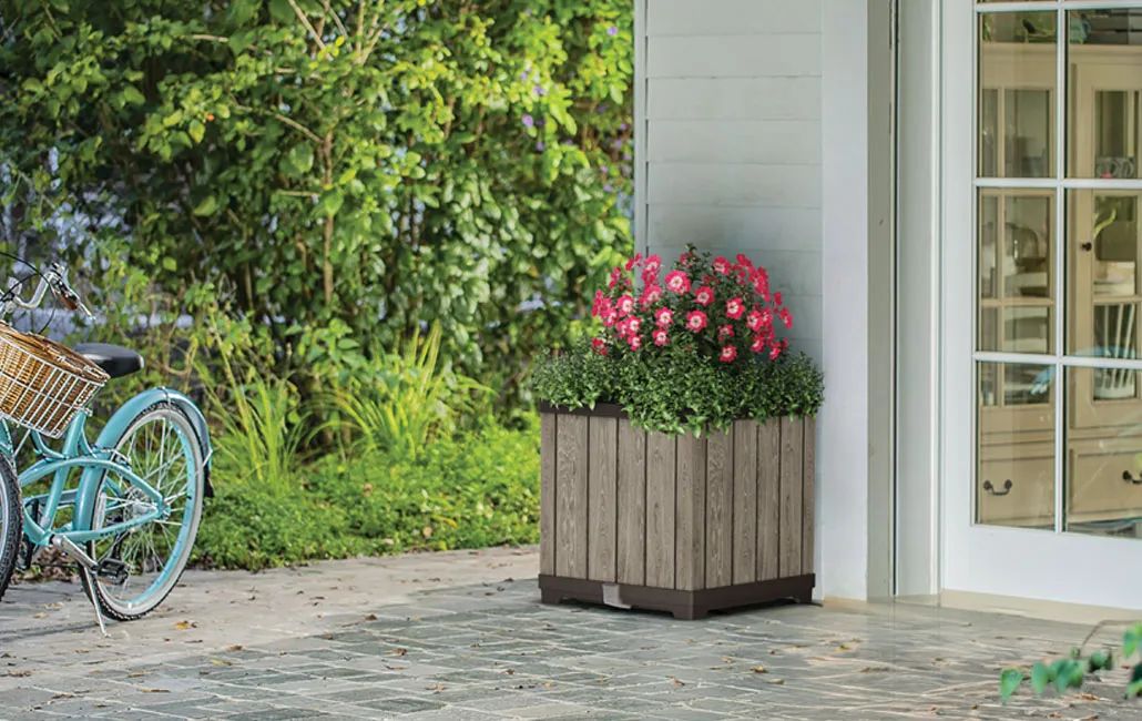 Deco Square Pflanzenkasten - 45,5x45,5x45,5 - Hellbraun