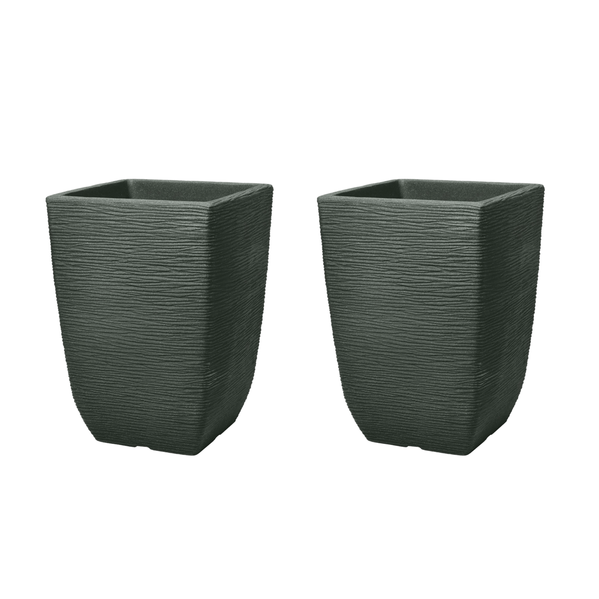 Cotswold Tall Square Planter 33cm Set of 2 - Marble Green