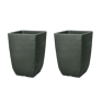 Cotswold Tall Square Planter 33cm Set of 2 - Marble Green