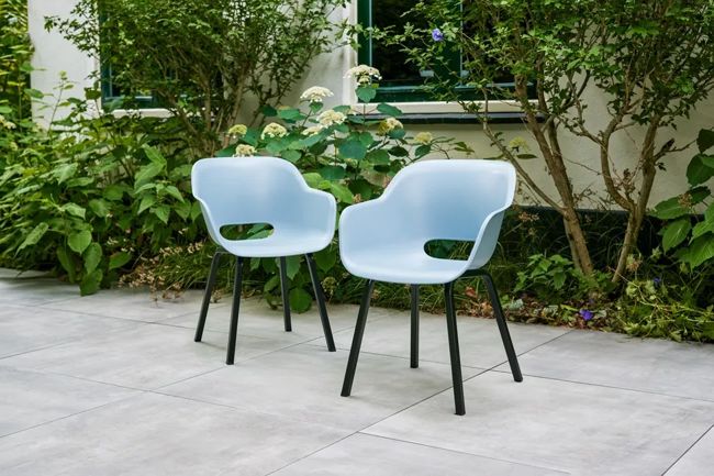 Noa Kuipstoel - 2 stuks - 56,5x55x80cm - Citadel blauw