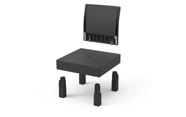 Salon de jardin Elements modulable 2 fauteuils et Table basse - Noir