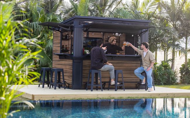 Signature Outdoor Garden Bar - Rosewood