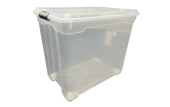 ארגז נע מובר 79 ליטר XXL - שקוף\לבן