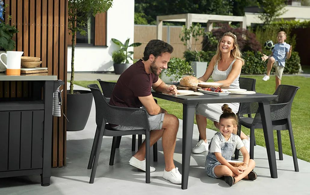 Table de jardin Lima 160 cm - Graphite