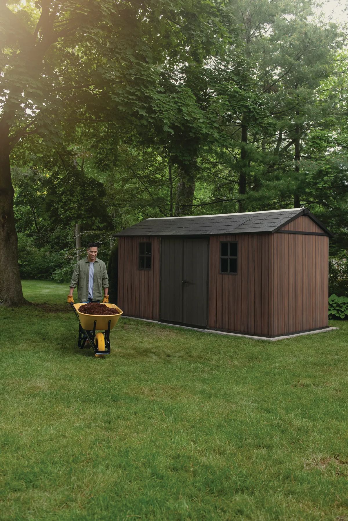 Signature Apex Shed 15x7.5ft - Rosewood