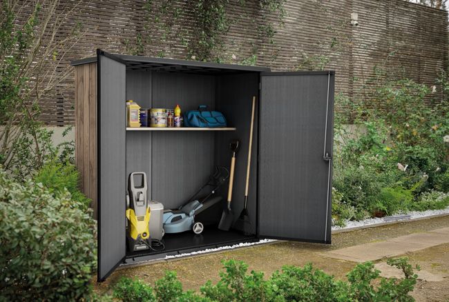 Signature Pine-look XL Outdoor Vertical Storage Shed - Keter US