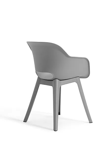 Akola Kuipstoel - set van 2 - 55x56x80cm - Grijs