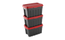 Tuff Box 140L Storage Boxes with Lid  Set of 3 - Black