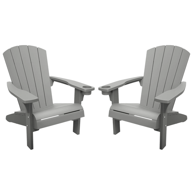 Alpine Adirondack Chair, Set of 2 - Grey