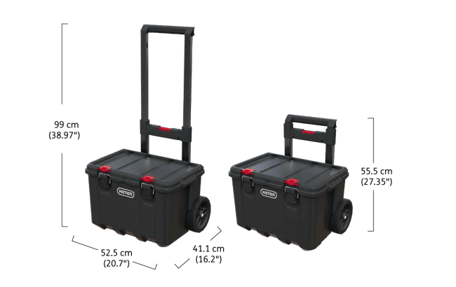 Stack & Roll 2.0 Tool Storage System Black - Keter US