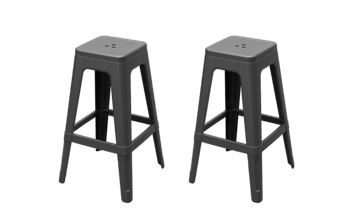 זוג כיסאות בר לוקה - אפור כהה - סטים של 4\6 כיסאות