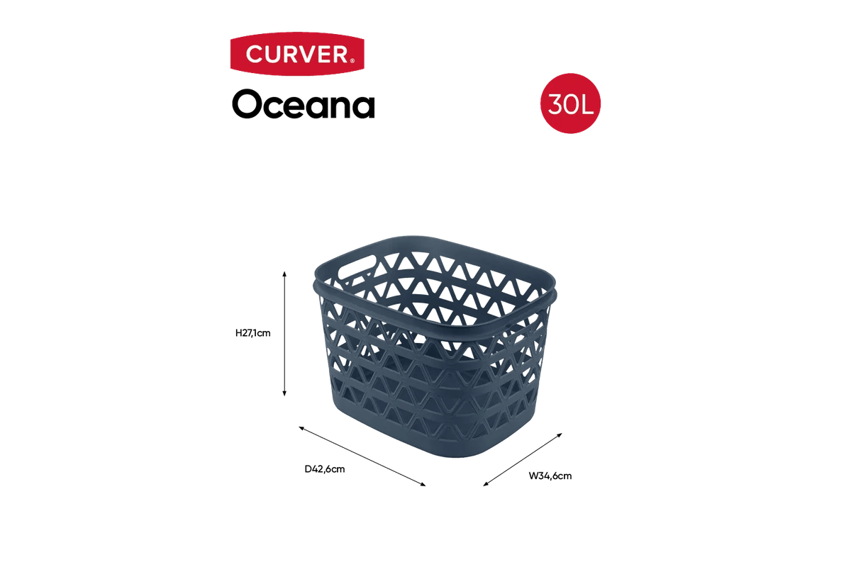 Oceana Wasmand 30L - Blauw