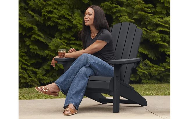 Kiawah Graphite Outdoor Adirondack Chair - Keter US