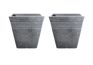 Piazza Square Planter 34cm Set of 2 - Alpine Grey