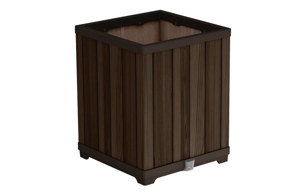 Signature Square Tall Planter - Rosewood Brown