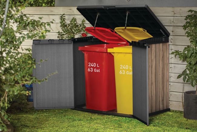 Store-It-Out Signature Storage Shed - Oak Brown