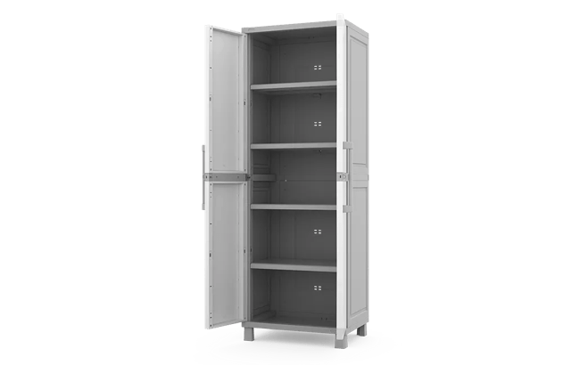 Smoky White Utility Storage Cabinet - Keter US
