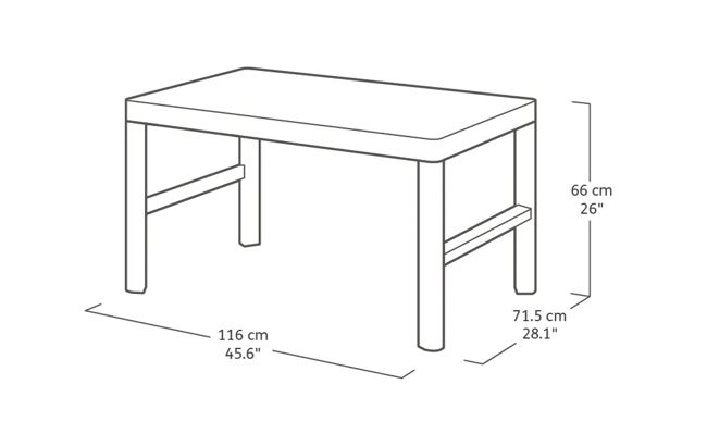 Conjunto de exterior de 4 plazas Chicago con mesa Lyon - Grafito