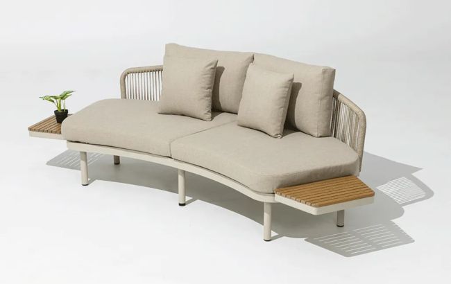 ספת רביצה מרקש + 2 שולחנות צד  - בז