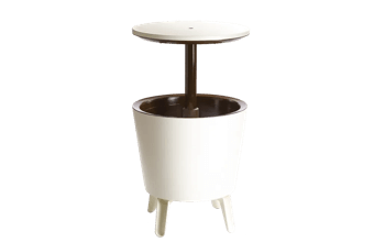 Nevera de jardín Cool Bar - 49,5x49,5x84,5 cm y 30L - Marrón - Mesas nevera