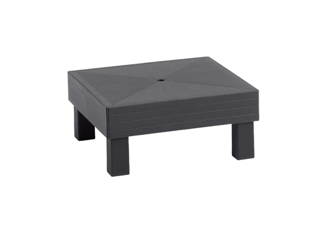 Mesa auxiliar de exterior Elements 65x65x29 cm - Negro