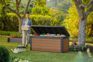Arcón de exterior Cortina 151,7x72x70 cm y 570L  - Marrón madera