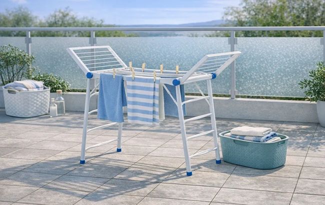 מתלה לייבוש כביסה קוויק - לבן