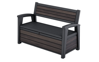 Banco-arcón de exterior Signature 133x61x89 y 227L - Rosewood - Almacenaje Exterior