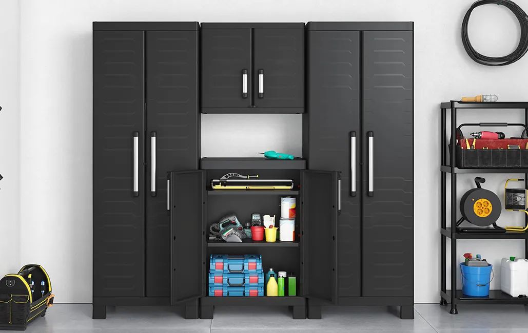 Armoire basse Detroit - 65x45xH97 cm - Noir