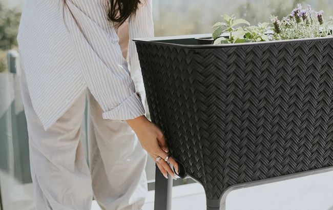 Graphite Splendor 31.7 Gallon Elevated Garden Bed - Keter US