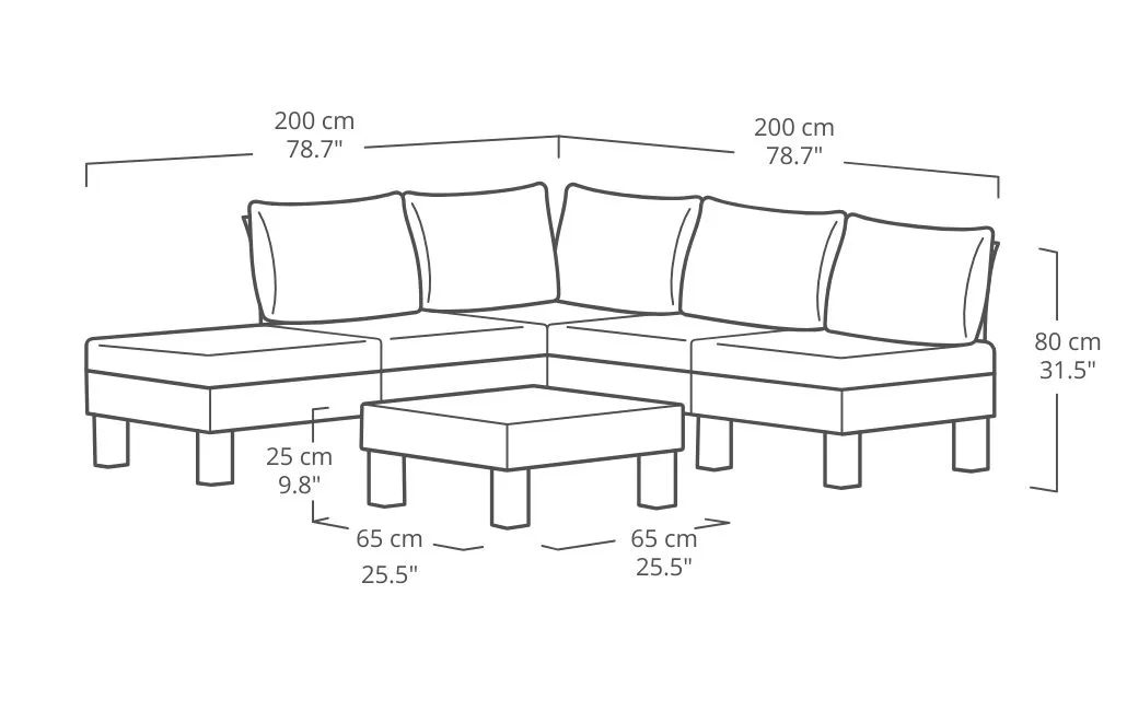 Conjunto de exterior de 5 plazas Elements