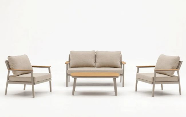 סט מערכת ישיבה פוקט אלומניום - בז