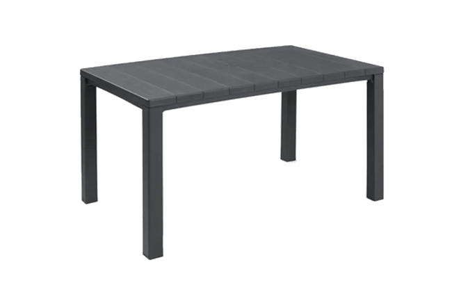 פינת אוכל וינה - שולחן ו 6 כיסאות - אפור כהה