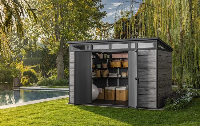 Gray Signature 11x7 Large Storage Shed - Keter US