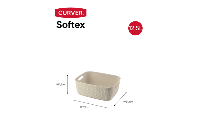 סלסלה סופטקס 12.5 ליטר - קרם