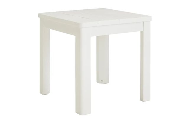 White Chaise Square Small Outdoor Side Table - Keter US