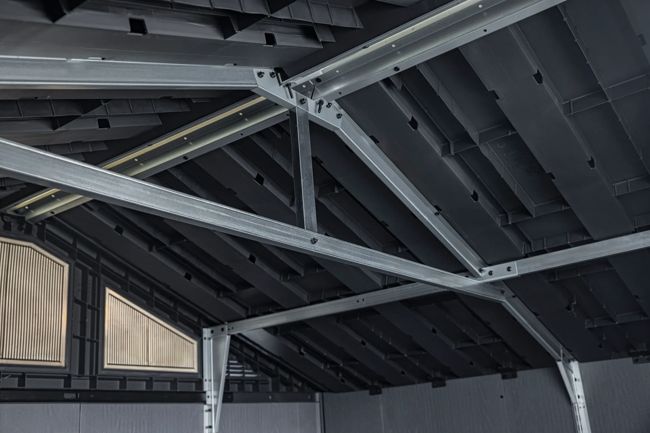 Caseta de exterior Summit 10x8 - 305x243x251 cm y 7,4 m2 - Marrón