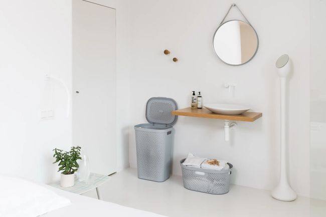 Infinity Dots Wasmand 60L - Grijs