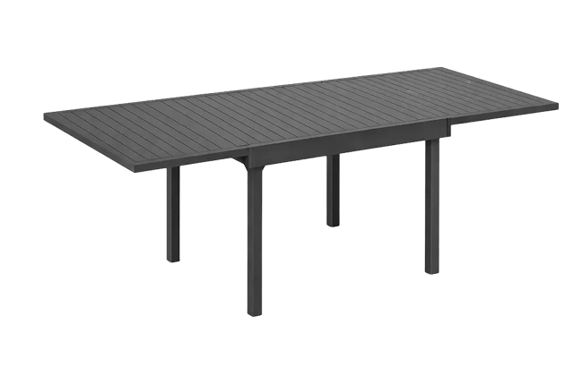 שולחן פלמה אלומיניום נפתח 90/180 - אפור גרפיט