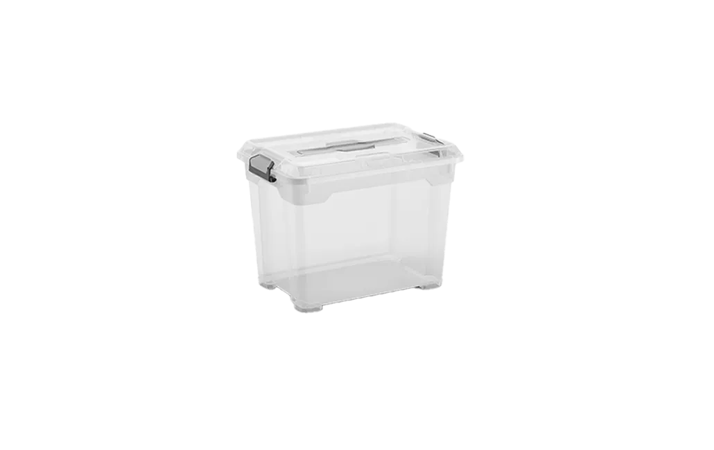 ארגז נע מובר 60 ליטר XL - שקוף - שקוף\לבן