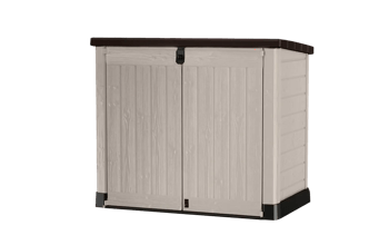 Cobertizo de exterior SIO Pro - 146x82x123 cm y 1200L - Marrón - Cobertizos medianos