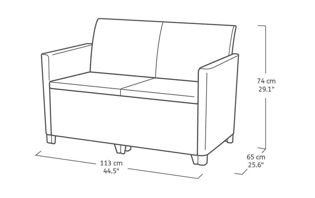 Marie 4 Seater Lounge Set - Graphite