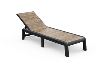 Tumbona de jardín Porto - Marrón - Muebles de Jardín