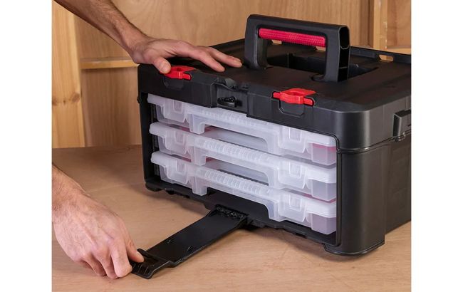 Stack & Roll 3-Set Tool Organiser - Graphite