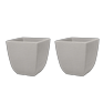 Cotswold Square Planter 32cm Set of 2 - Limestone Grey