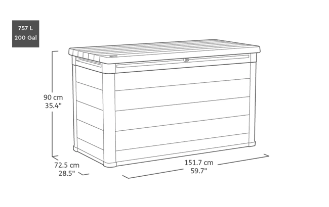 Signature 757L Opbergbox - Storm Grijs